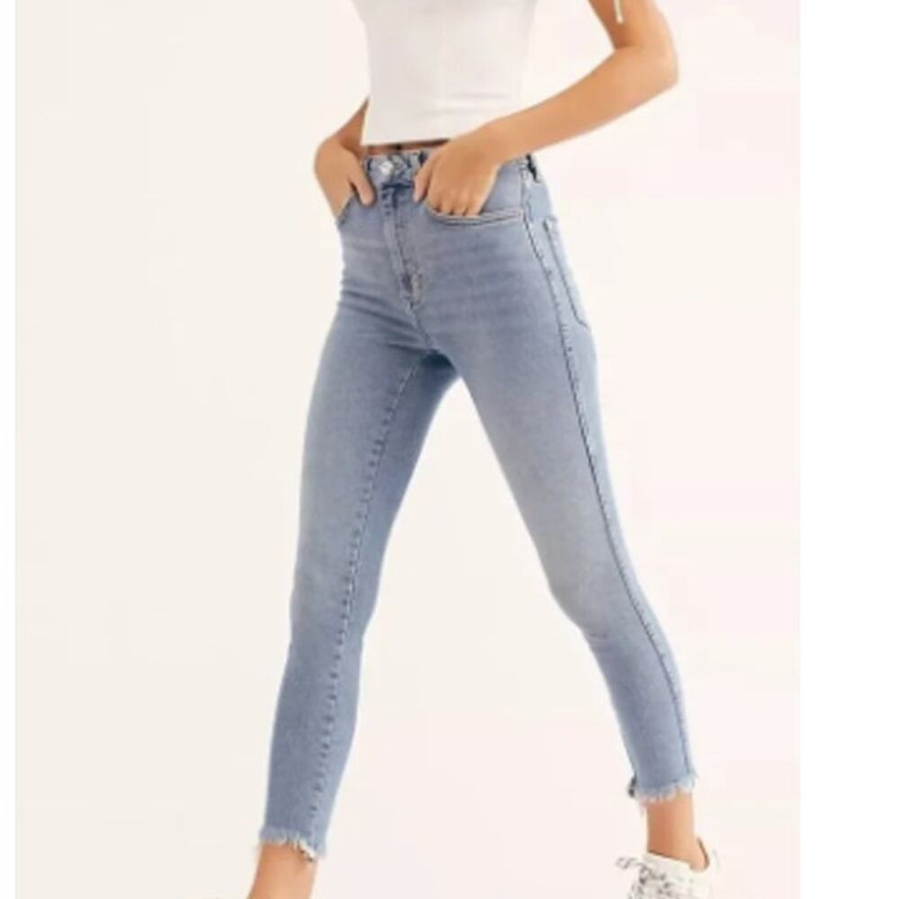 Free People Skinny Jeans Sz 27 Raw Hem Sierra  NWT OB893288 Jeggings
